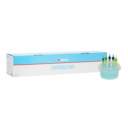 Saferly Cartridge Cups — Box of 50 Rinse Cups + 50 Cartridge Holder Lids - Ultimate Beauty