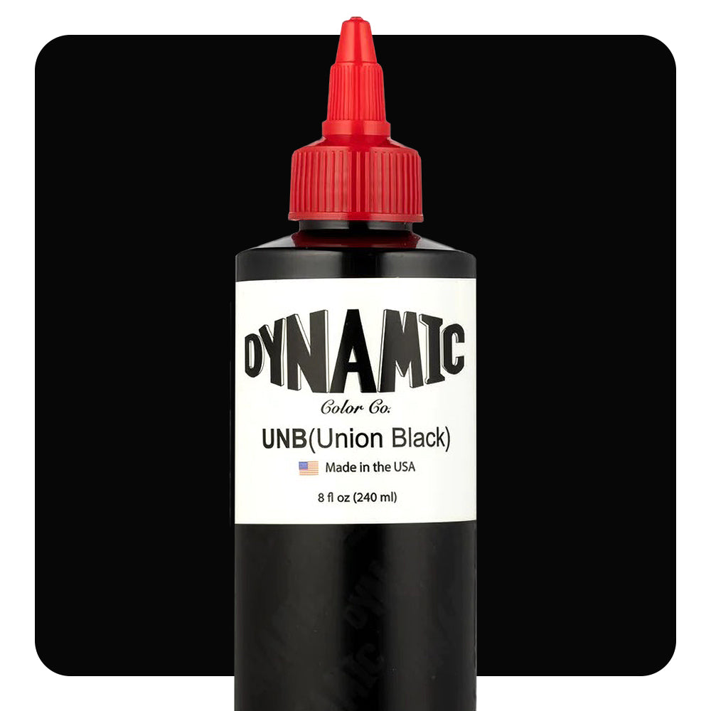 Dynamic Union Black Tattoo Ink - 8oz Bottle