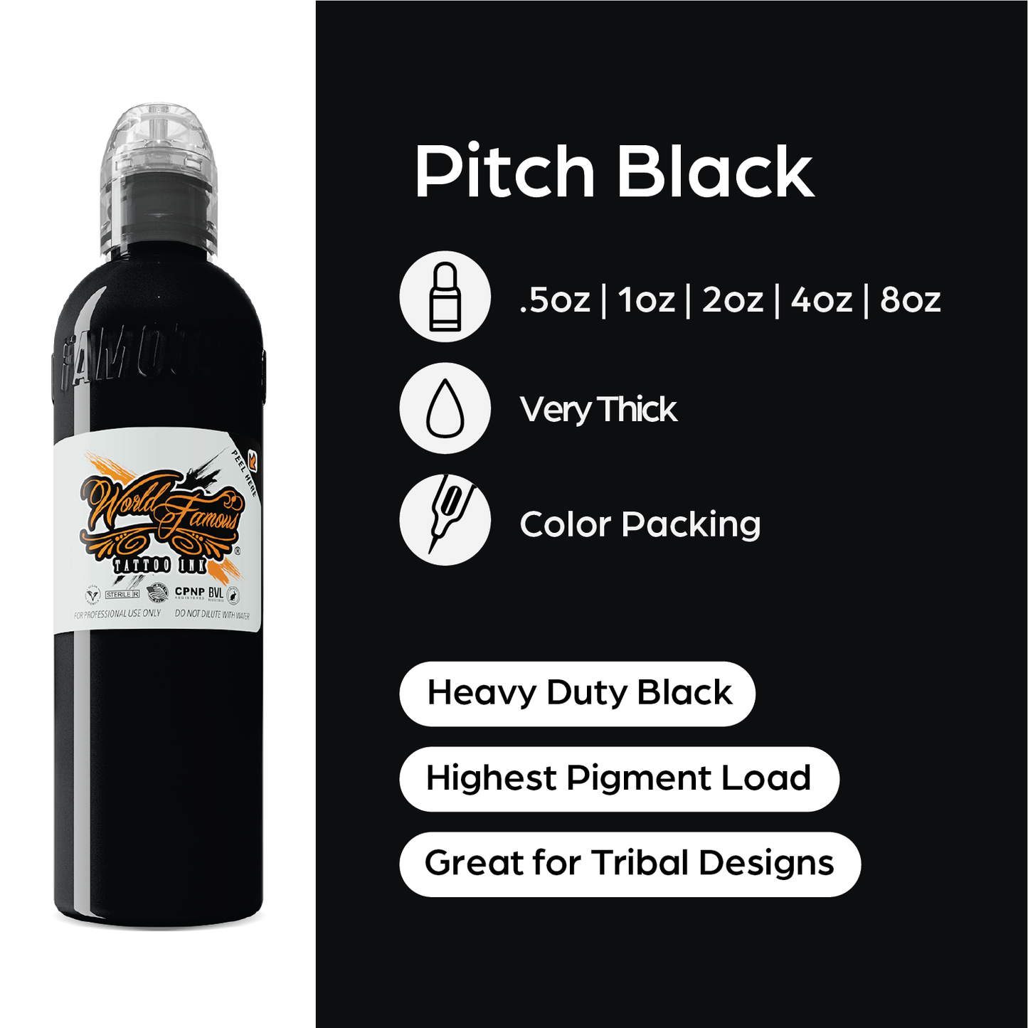 Pitch Black - World Famous Tattoo Ink