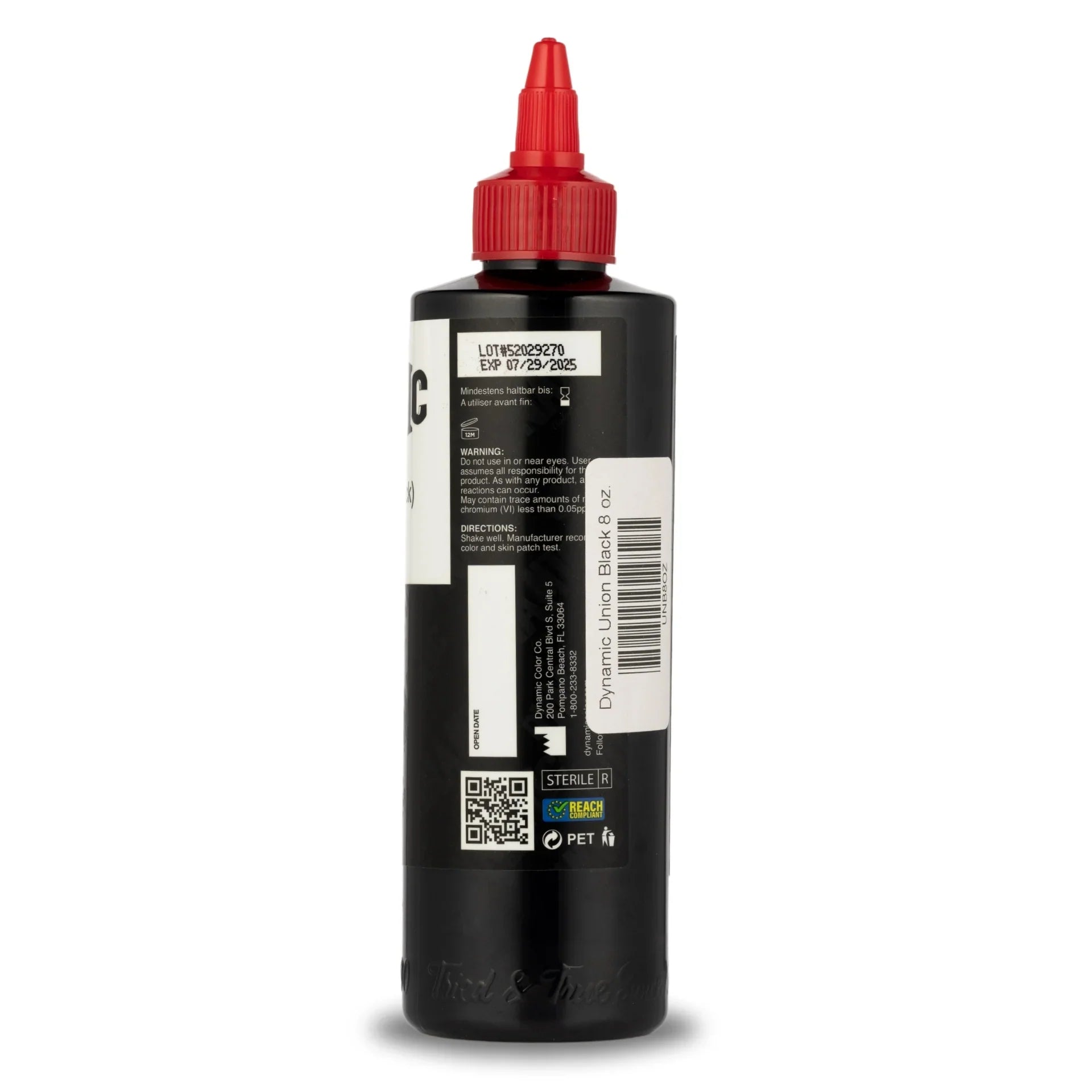 Dynamic Union Black Tattoo Ink - 8oz Bottle