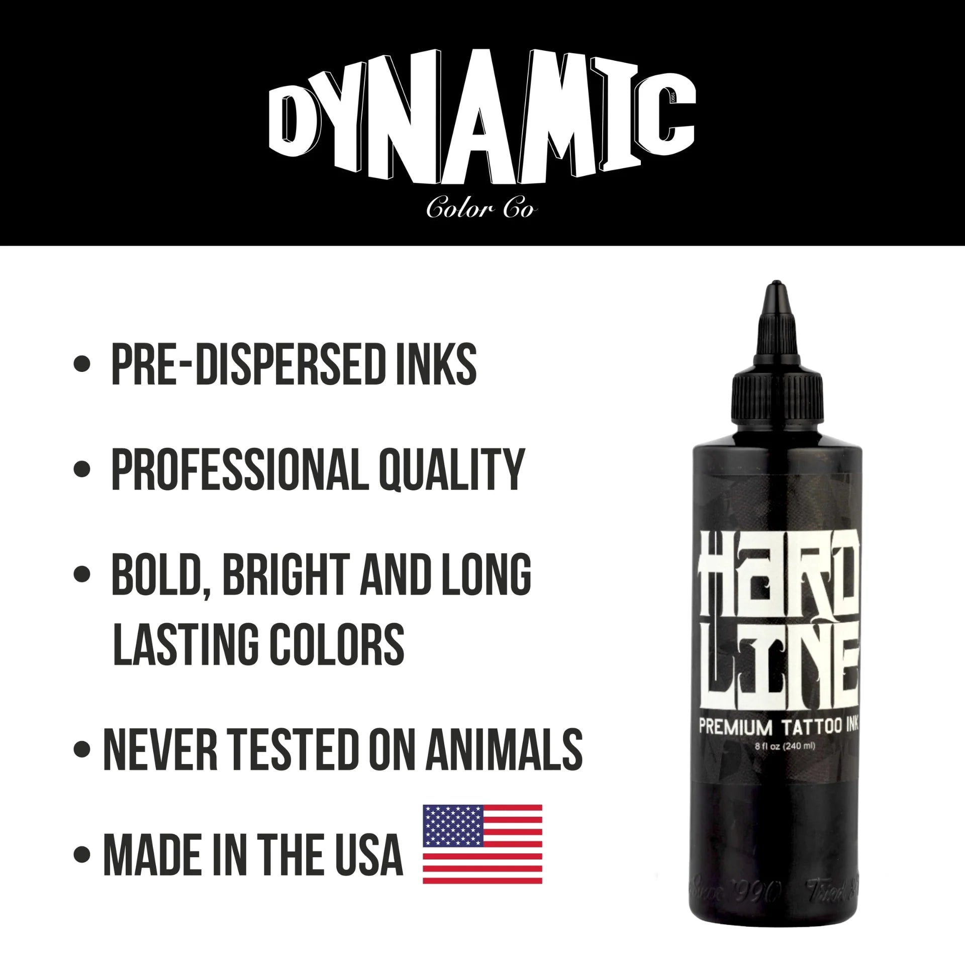 Dynamic Black Hardline Tattoo Ink — 8oz Bottle - Ultimate Beauty