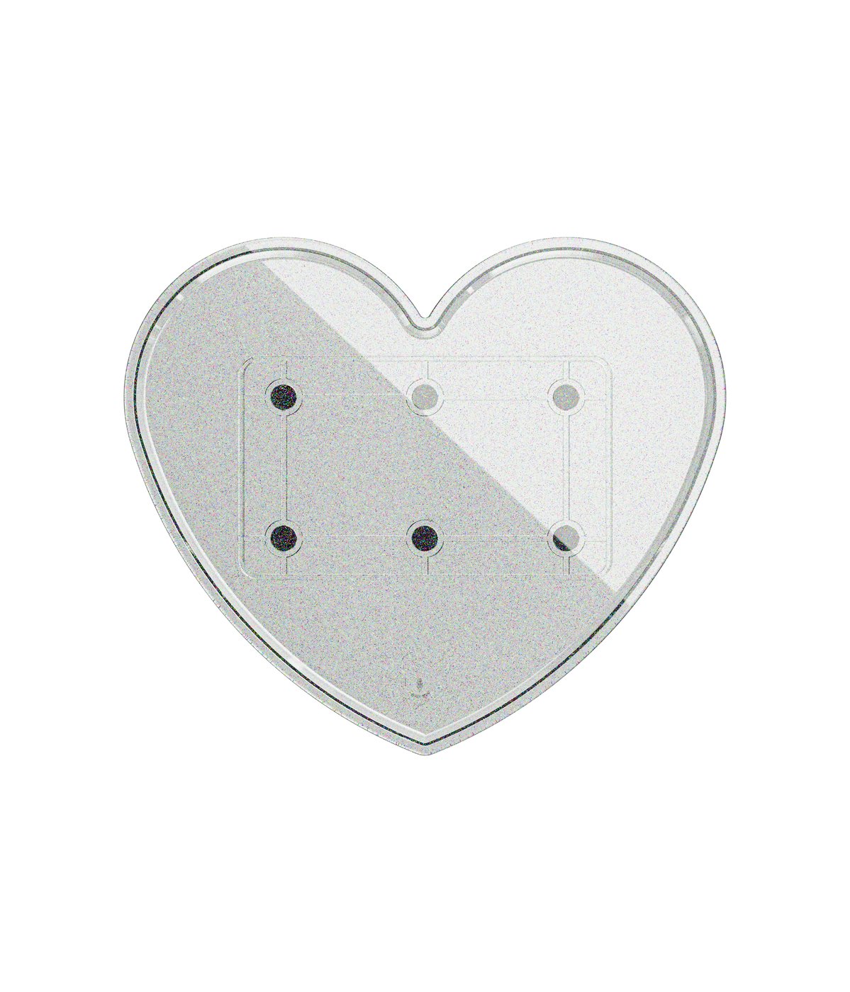Ghost Tattoo Heart Tray (Tray Only) Glitter
