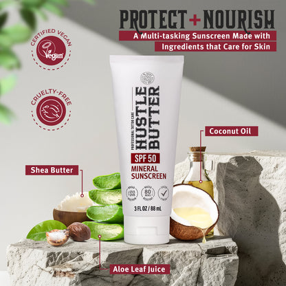 Hustle Butter Mineral Sunscreen Lotion — SPF 50 — Single or Case of 12 - Ultimate Beauty