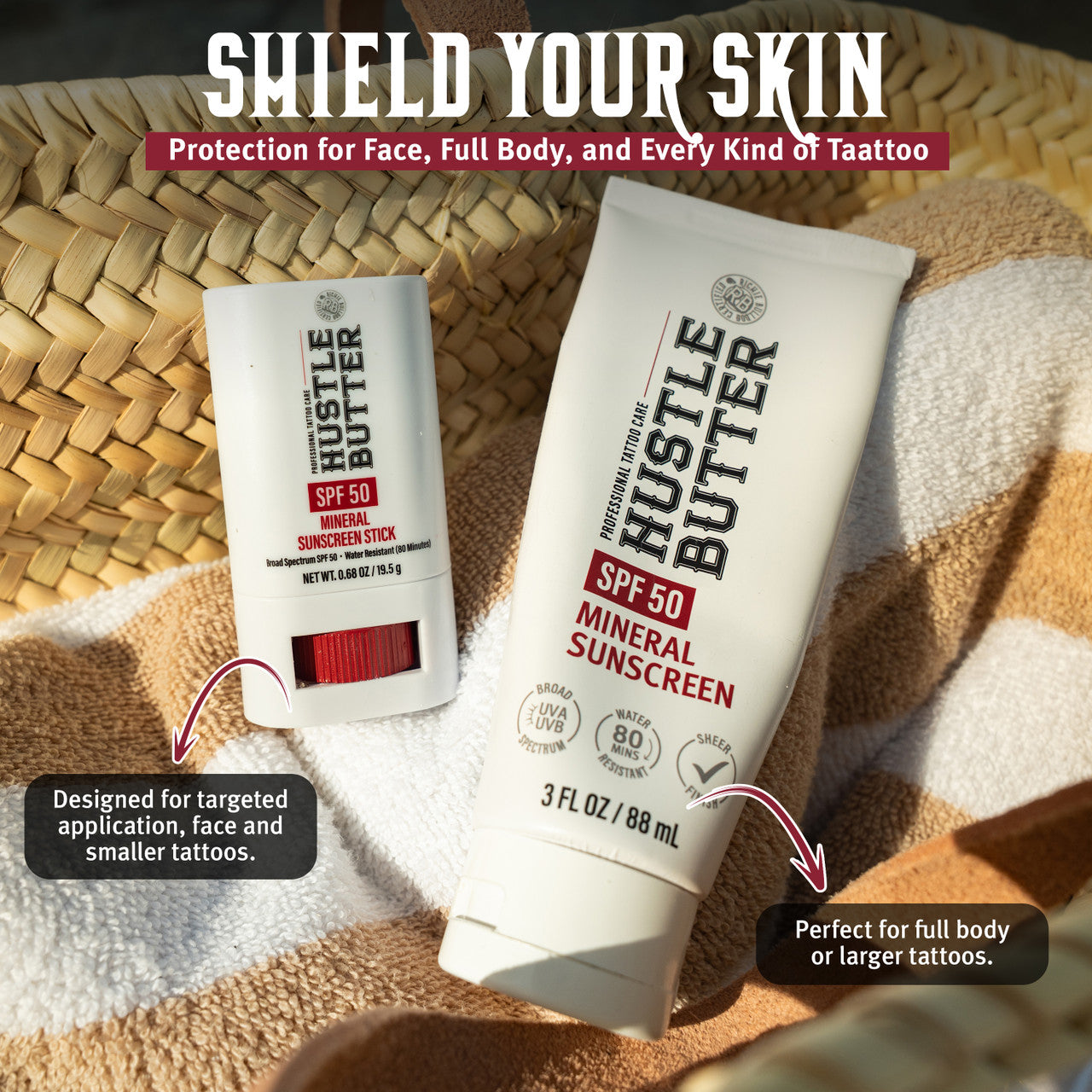 Hustle Butter Mineral Sunscreen Lotion — SPF 50 — Single or Case of 12 - Ultimate Beauty
