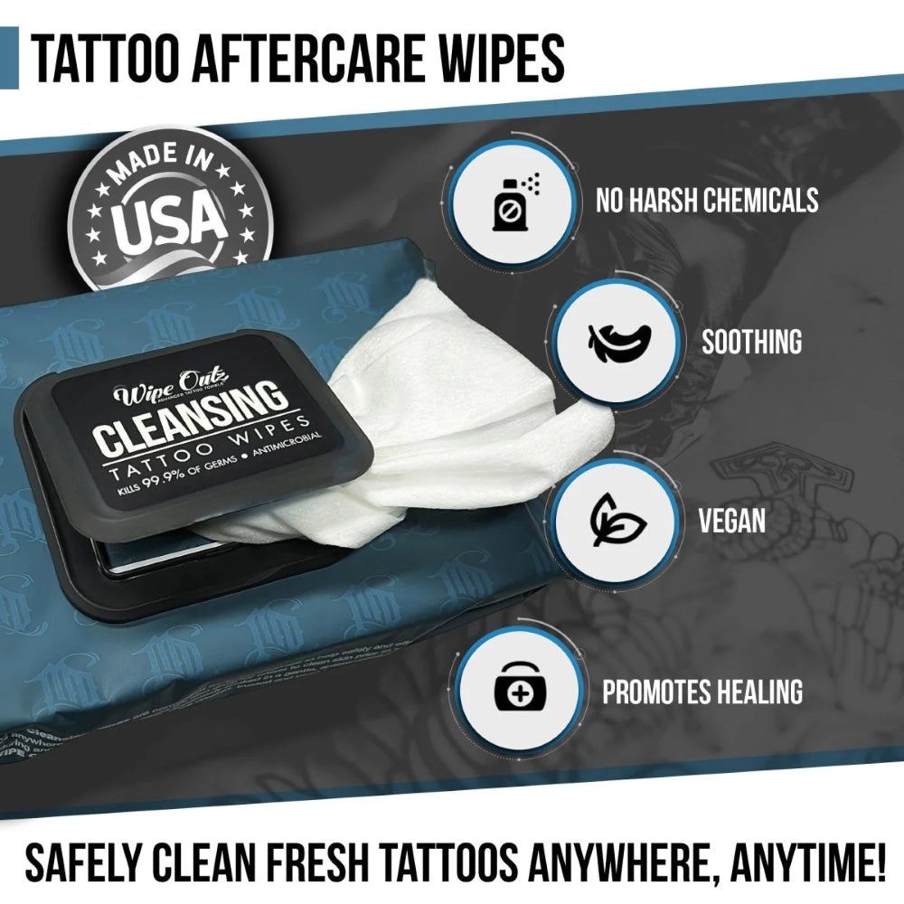 Wipe Outz Cleansing Tattoo Wipes — Pack of 40 - Ultimate Beauty