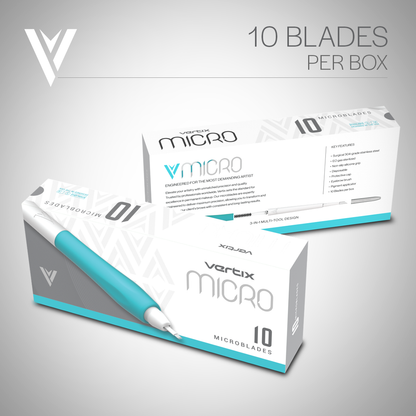 Vertix Micro Microblade - U Curved Blade - Pack of 10 Microblades - Ultimate Beauty
