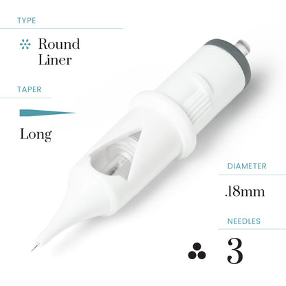 Peak Cerus PMU Cartridge Needles — Liners (20) - Ultimate Beauty