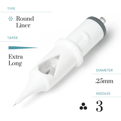 Peak Cerus PMU Cartridge Needles — Liners (20) - Ultimate Beauty