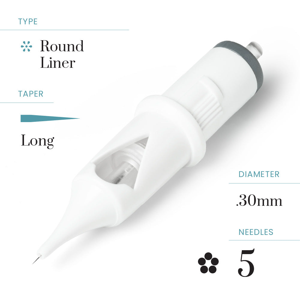 Peak Cerus PMU Cartridge Needles — Round Shaders (20) - Ultimate Beauty