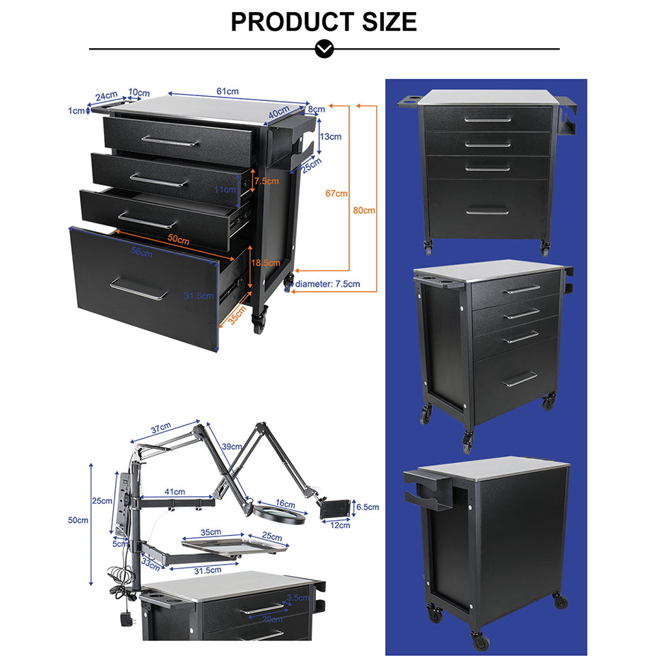 Fellowship Tattoo Workstation 4702 (dimensions)
