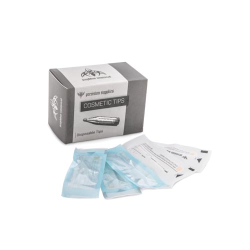 Cosmetic Tattoo Disposable Tips Round Prong Set 5 - Sterilized - Box of 50 - Ultimate Beauty