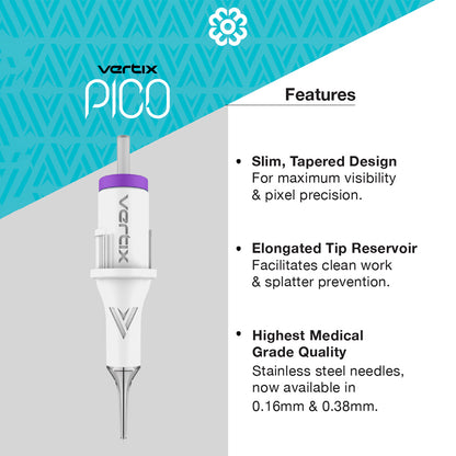 Vertix Pico PMU Membrane Cartridge Needles — Sample Pack of 5 - Ultimate Beauty