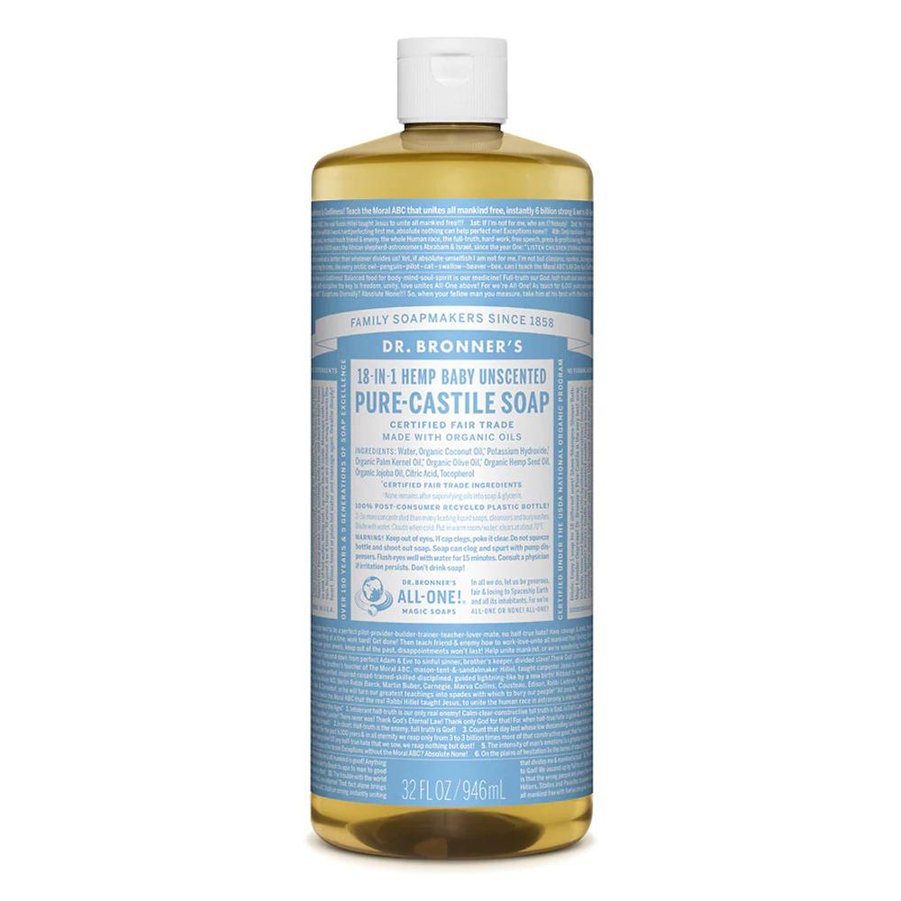 Dr. Bronner's Magic Soaps Unscented Baby-Mild 3.4oz - 1