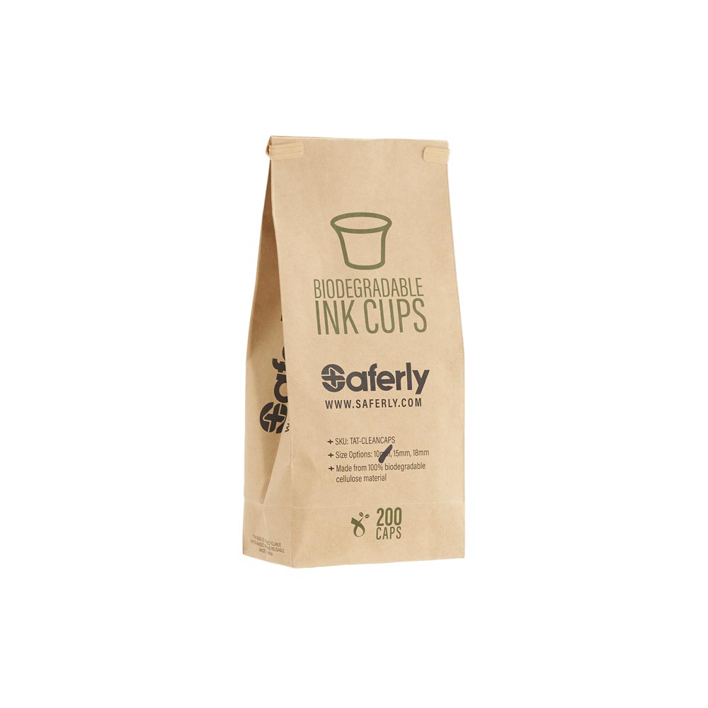 Biodegradable Pigment/ Ink Cups - Bag of 200 - Saferly Clean Caps - Ultimate Beauty