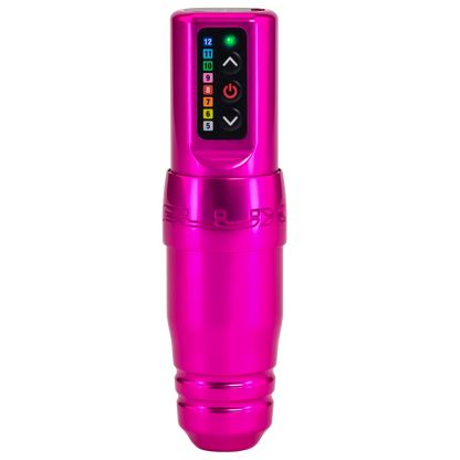 Microbeau Flux S Wireless Tattoo Machine with 1 PowerBolt — Bubblegum - Ultimate Beauty