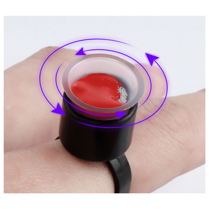 Finger Ring Pigment Cup with Sponge - 50/bag - Ultimate Beauty