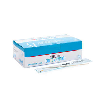 Saferly Sterilized Cotton Swabs — Box of 100 - Ultimate Beauty