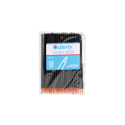 Saferly Disposable Eyeliner Brushes — Fine Tip — Pack of 50 - Ultimate Beauty