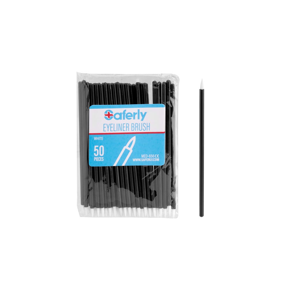 Saferly Disposable Eyeliner/Detail Brushes — Felt Tip — Pack of 50 - Ultimate Beauty