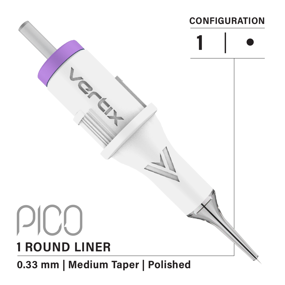 Vertix Pico PMU Membrane Cartridge Needles — Liners — Box of 20 - Ultimate Beauty
