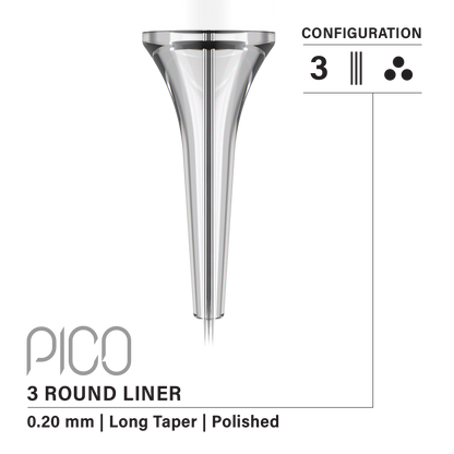 Vertix Pico PMU Membrane Cartridge Needles — Liners — Box of 20 - Ultimate Beauty