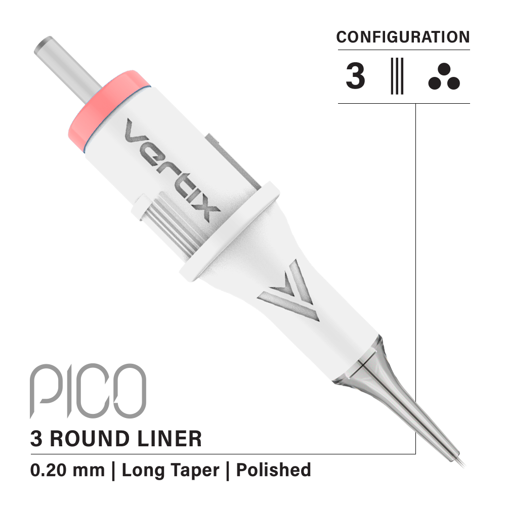 Vertix Pico PMU Membrane Cartridge Needles — Liners — Box of 20 - Ultimate Beauty