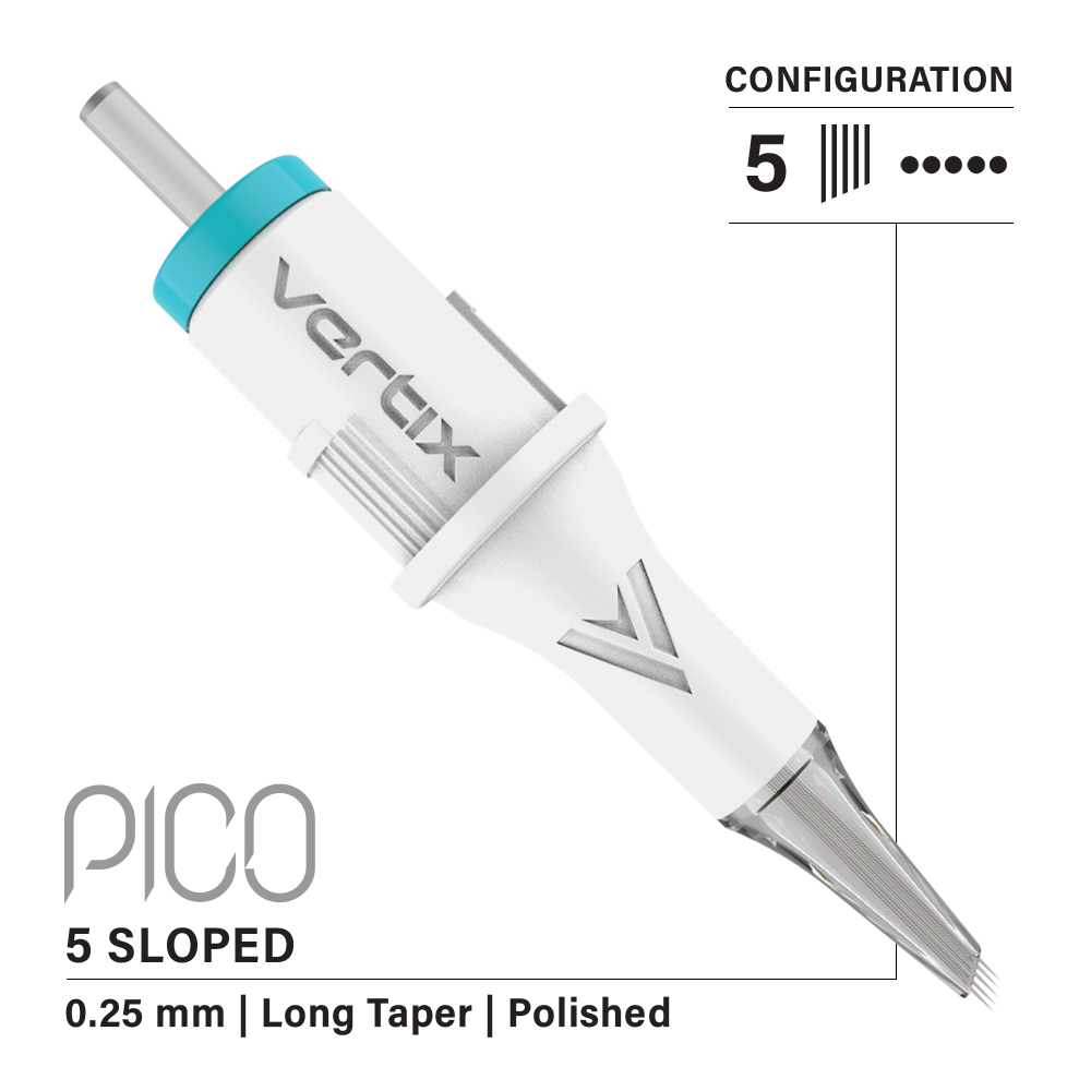 Vertix Pico PMU Membrane Cartridge Needles — Shaders — Box of 20