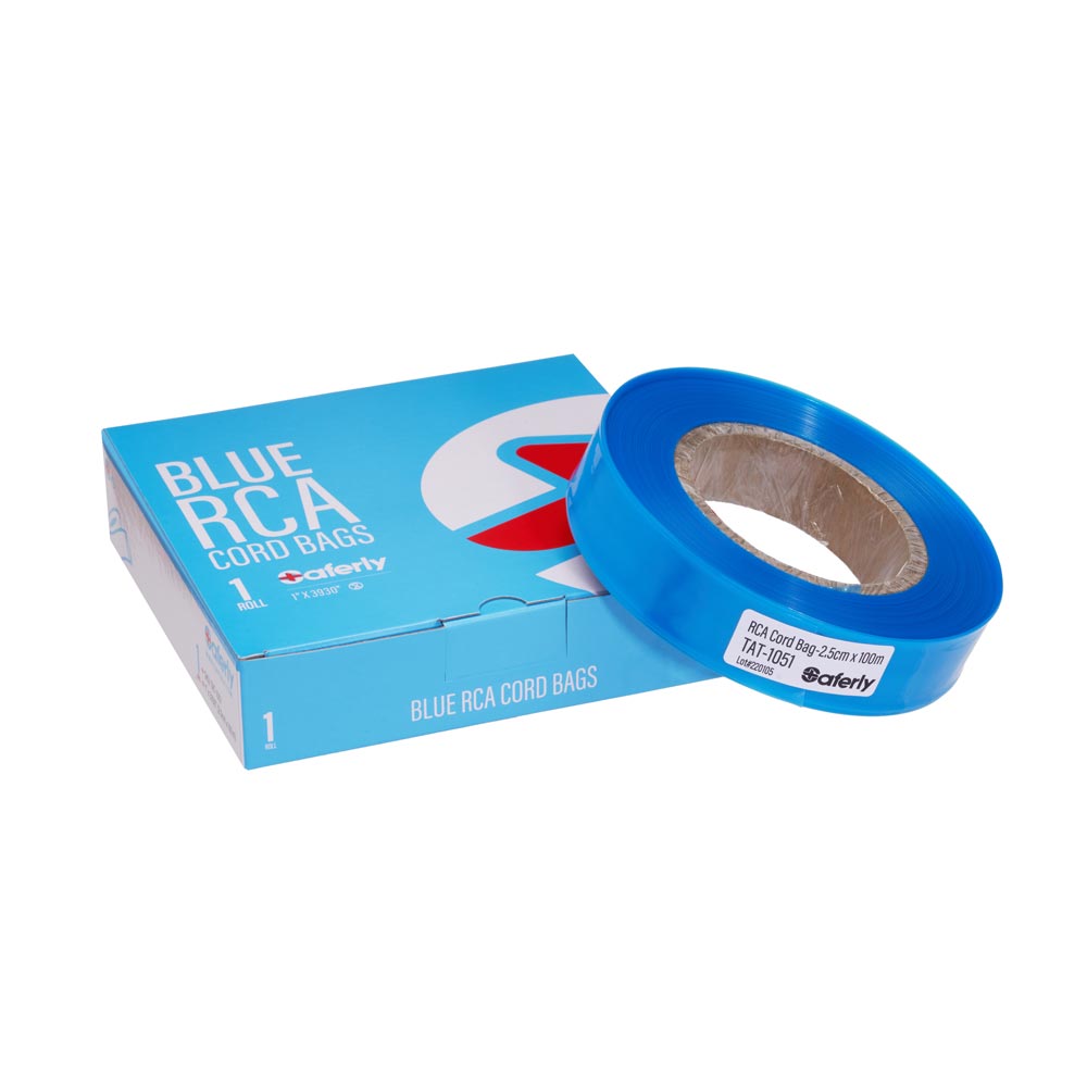 Saferly Clip Cord Sleeves + Machine Bags — Blue — Cut-to-Length Roll - Ultimate Beauty