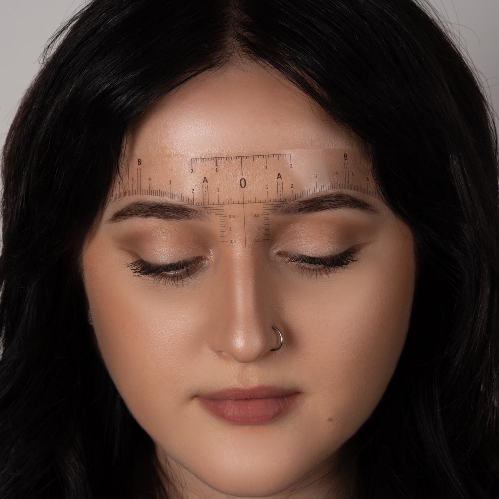 Saferly Disposable Eyebrow Ruler Stickers — Roll of 50 - Ultimate Beauty