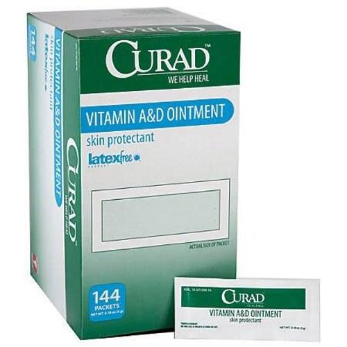 Box of 144 0.5g foil packs of A&D ointment for tattoo aftercare