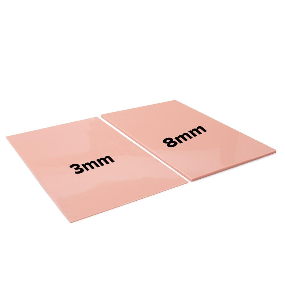 A Pound of Flesh Tattooable Synthetic Canvas — 8mm versus 3mm Comparison 2 — Pink Tone
