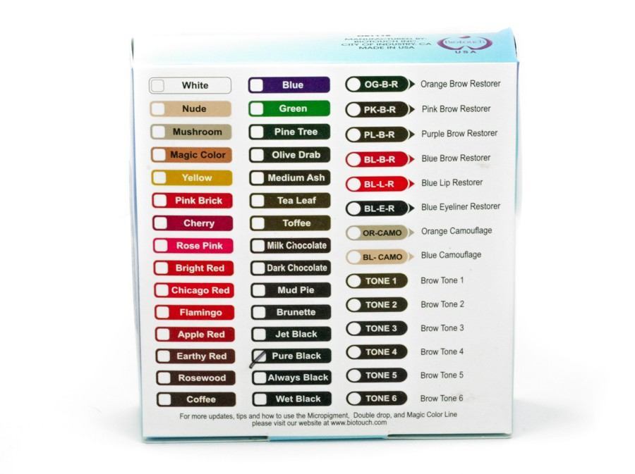 BioTouch Pure Single Use Pigment - Box Back