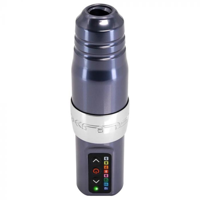 Microbeau Flux S Wireless PMU Tattoo Machine with 1 PowerBolt — Gun Metal - Ultimate Beauty