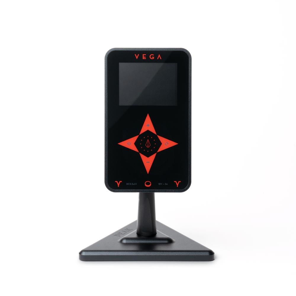 Peak Vega Tattoo Power Supply — Black (straight on)