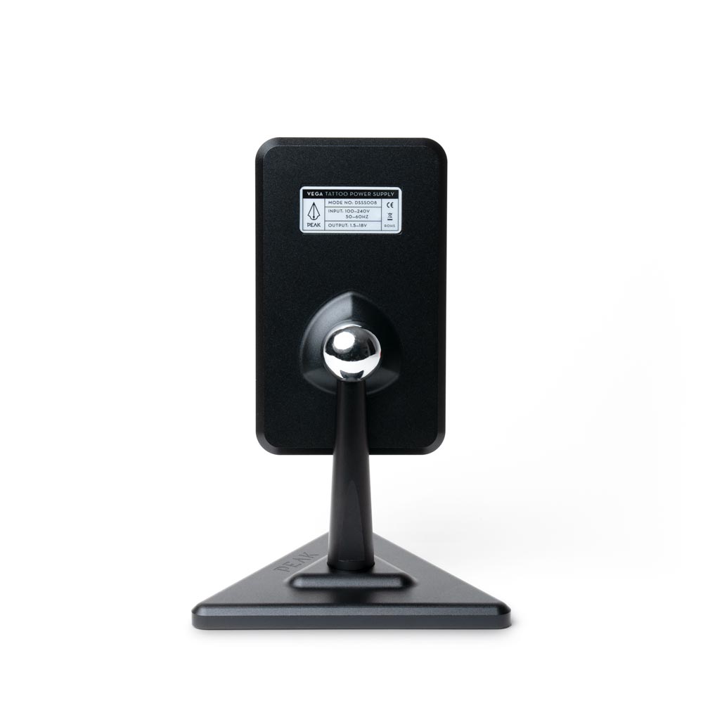 Peak Vega Tattoo Power Supply — Black (back)