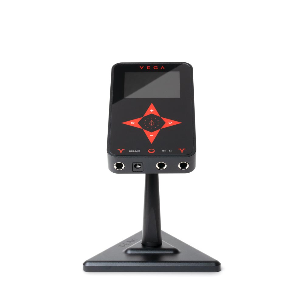 Peak Vega Tattoo Power Supply — Black (bottom connections)