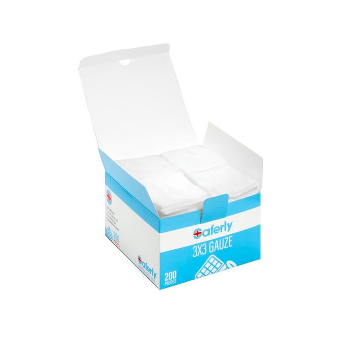 Saferly 3” x 3” Gauze — Box of 200 - Ultimate Beauty