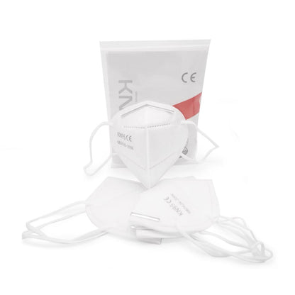Pack of 5 KN95 Disposable Face Masks with masks shown out of bag
